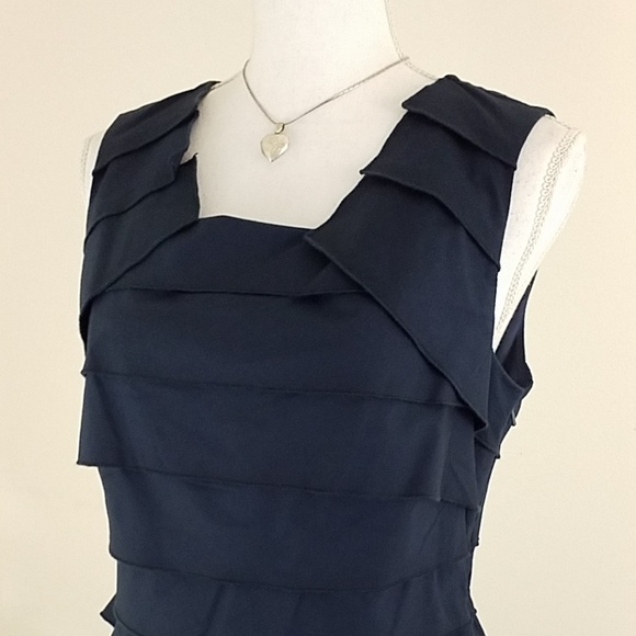 Max and Cleo~Sz 8~Navy Blue Ruffle Dress NWT. - Picture 6 of 11